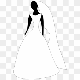 Outfit Clipart White Transparent, HD Png Download - bride dress png