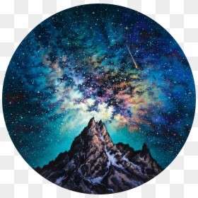 Space Painting On Records, HD Png Download - vinyl cover png