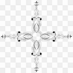 Vineal Design - Cross, HD Png Download - swirl line design png