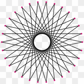 Polygon With 42 Sides, HD Png Download - star rays png