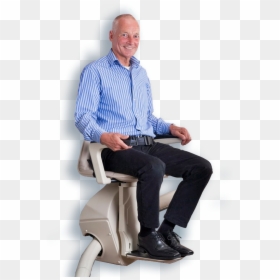 Stairlifts Long Island - Chair Lift Stairs, HD Png Download - man sitting in chair png