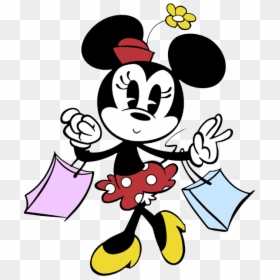 Mickey Mouse Tv Series Clip Art - Minnie Mouse Going Shopping, HD Png Download - mickey outline png