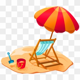 Transparent Seashore Clipart - Two Beach Chairs Clip Art, HD Png Download - beach umbrella clipart png