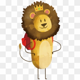 Lion Cartoon Tiger Illustration - Lion, HD Png Download - king cartoon png