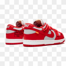 Off White Nike Dunk Low University Red Wolf Grey Ct0856 - Off White X Nike Dunk, HD Png Download - kobe dunk png