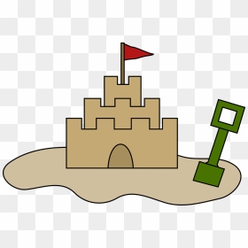 Sand Castle Clipart, Vector Clip Art Online, Royalty - Draw Easy Sand Castle, HD Png Download - castle clip art png