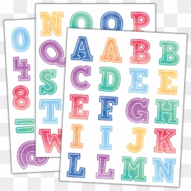 Watercolor Alphabet Stickers - Sticker, HD Png Download - watercolor hearts png