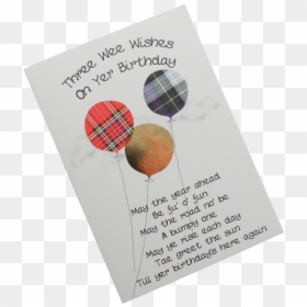 Scottish Birthday Card Tartan Balloons, HD Png Download - watercolor balloons png
