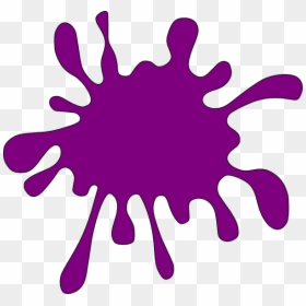 Purple Splat Clip Art At Clker - Purple Color Clipart, HD Png Download - purple paint png