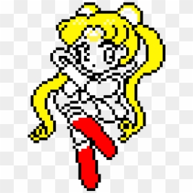 Pixel Art Sailor Moon , Png Download - Sailor Moon Luna Pixel Art, Transparent Png - pixel moon png