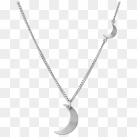 Combination Of Half Moon Necklace And Half Moon Pendant"  - Half Moon Necklace Png, Transparent Png - pixel moon png