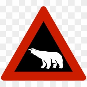 Polar Bear Road Sign, HD Png Download - polar png
