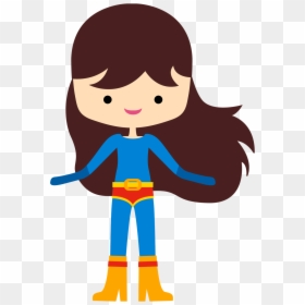 Brunette Girl Rocking Big Sister Square Car Magnet - Super Girls Heroes Vector, HD Png Download - brunette png