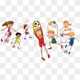Cartoon, HD Png Download - kids playing soccer png