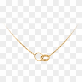 Gold Cartier Love Necklace, HD Png Download - gold color png