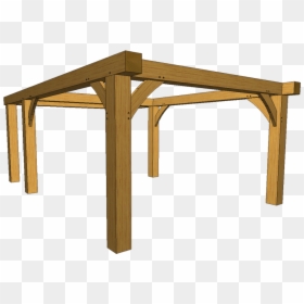 Chuncky Oak Pergola - Sofa Tables, HD Png Download - pergola png