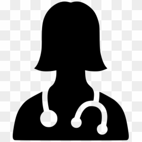 Doctor Physician Female - Free Doctor Silhouette Icon, HD Png Download - doctor silhouette png