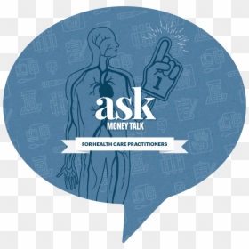 Askmoneytalk Logo With Medical Diagram - Ask Money Talk Logo, HD Png Download - doctor silhouette png