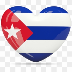 Cuba Flag In Heart, HD Png Download - latin flags png