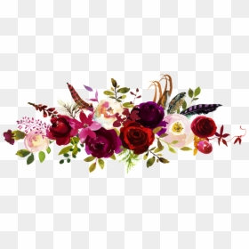 Blooming Flower Decoration Png - Red Flower Watercolor Png, Transparent Png - burgundy flower png