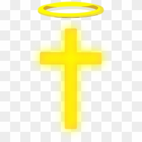 Symbol,line,cross - Cross With Halo, HD Png Download - religious cross png