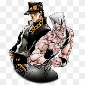 Unit Jotaro And Polnareff - Cartoon, HD Png Download - polnareff png