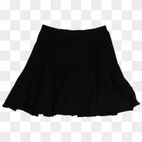 Black Jersey Cotton Holey Slub Ruffle Skirt - Miniskirt, HD Png Download - ruffle png