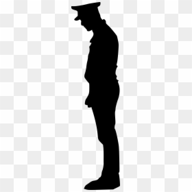 Police Officer Silhouette 0 - Silhouette Police Officer Png, Transparent Png - police flag png