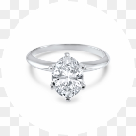 6 Prong Oval Front, HD Png Download - ring .png