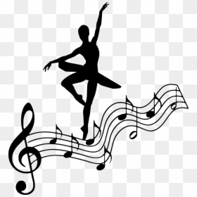 Silhouette, Musical, Ballet, Dancing, Note, Clef, Bass, - Transparent Background Clear Background Music Notes, HD Png Download - song note png