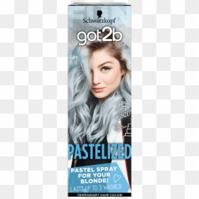 Got2b Color Com Pastelized Baby Blue - Temporary Blond Hair Color, HD Png Download - blue hair png