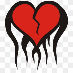 Broken Heart Tattoo Best, HD Png Download - heart line art png