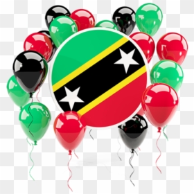 Round Flag With Balloons - St Kitts Balloons, HD Png Download - saint png