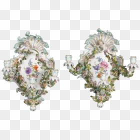 Meissen Wall Sconces - Earrings, HD Png Download - wall sconce png