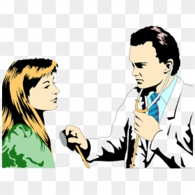 Transparent Female Doctor Clipart - Doctor And Patient Clipart, HD Png Download - doctor vector png