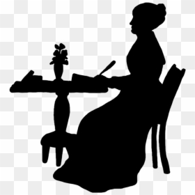 Clipart Of Victorian, Ladies And Silhouette Of - Silhouette, HD Png Download - victorian woman png