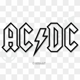 Ac Dc Coloring Pages - Ac Dc Logo White, HD Png Download - ac dc png
