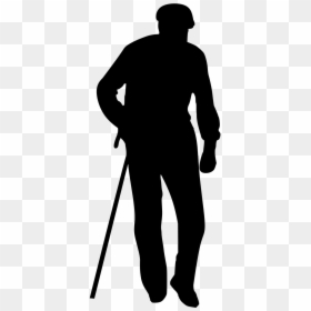 Best Walking Cane For Balance - Old People Png Silhouette, Transparent Png - walking cane png