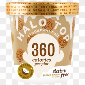 Halo Top Low Calorie Cinnamon Roll Non-dairy Frozen - Coffee Substitute, HD Png Download - cinnamon rolls png