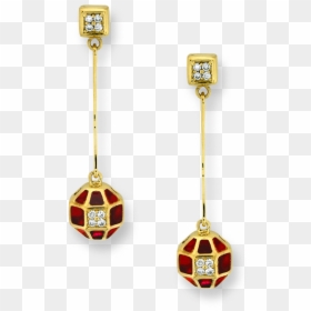 Nicole Barr Designs 18 Karat Gold Cosmos Drop Earrings-red - Earrings, HD Png Download - red diamonds png