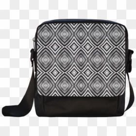 Black And White Diamond Pattern Crossbody Nylon Bags- - Messenger Bag, HD Png Download - body bag png