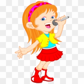 Transparent Singing Clip Art - Girl Singing Clipart, HD Png Download - girl singing png