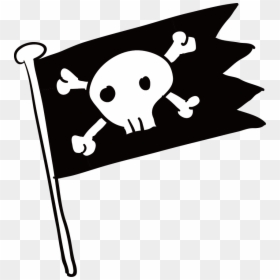 Piracy Flag Jolly Roger - Cartoon Pirate Flag Png, Transparent Png - pirate face png