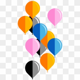 Transparent Clipart Gratuit Anniversaire - Balloon, HD Png Download - orange balloon png