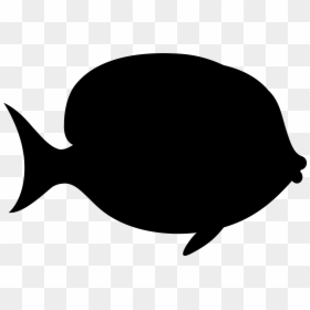 Clip Art Fish Silhouette Black M - Silhouette Fish Clipart Png, Transparent Png - grouper png