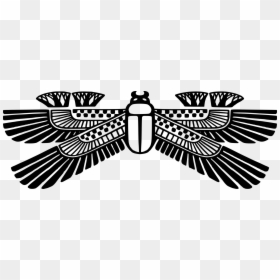 Symmetry,monochrome Photography,symbol - Ancient Egypt Gods Black And White, HD Png Download - egyptian hieroglyphics png