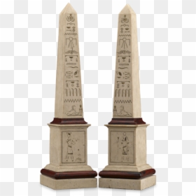 19th Century Egyptian Revival Obelisk Models - Obelisk, HD Png Download - egyptian hieroglyphics png