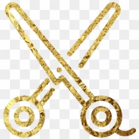 Scissors - Circle, HD Png Download - gold scissors png