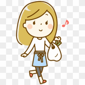 Art,cheek,cartoon - Girl Taking Out The Trash Clipart, HD Png Download - cartoon paper png