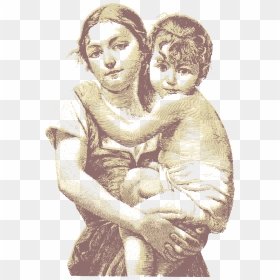Vintage Mother And Child Png - Mother And Child Transparent Png, Png Download - robert pattinson png